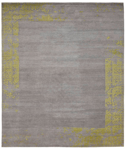 Tapis Ferrara Bordure Spéciale Gris Jaune