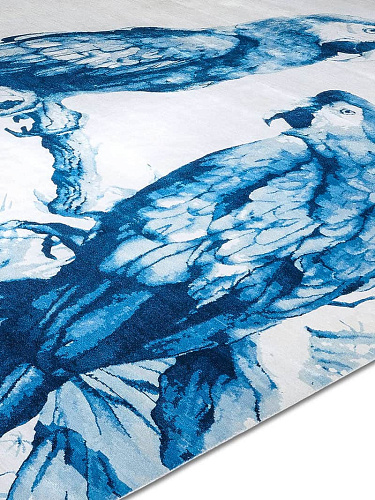 Tapis tissé main Deux Perroquets
