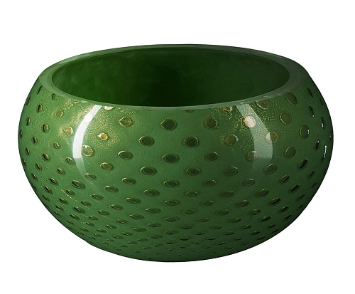 Coupe Mocenigo vert foncé et or