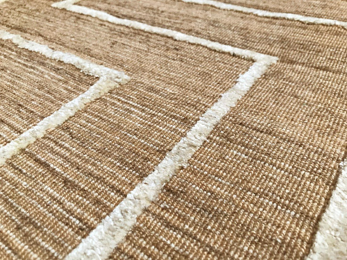 Tapis Flow 2 naturel tissé à plat