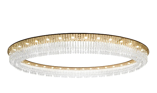 Lustre Ovale avec Gouttes en Verre de Murano