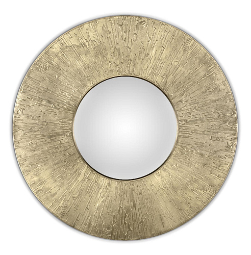 Miroir d'Accent Rond en Laiton