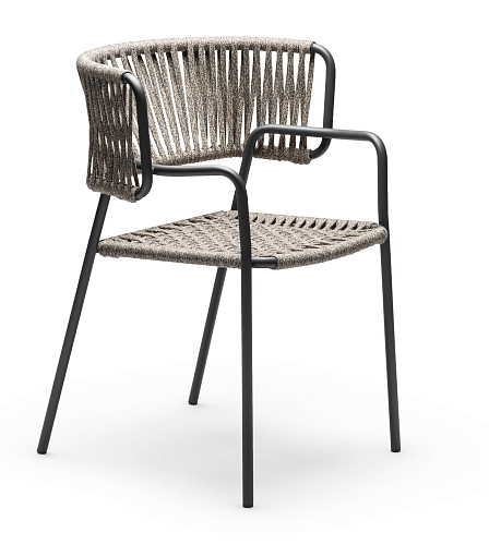 Chaise d'Extérieur Klot SP Anthracite et Beige