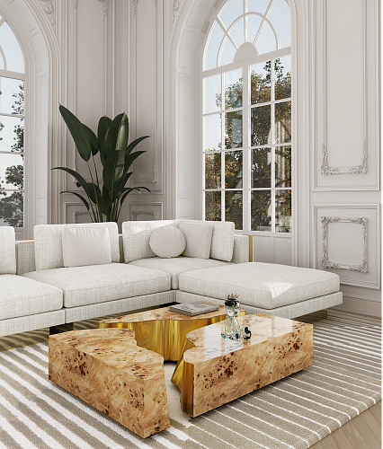 Table Basse Peuplier Fissure