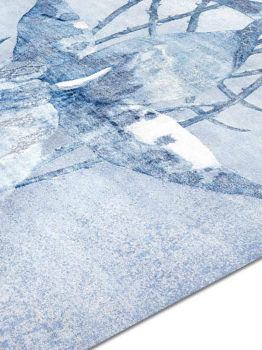 Tapis noué main Orchidée