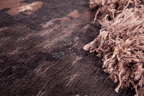 Tapis de Luxe Doré Noué à la Main