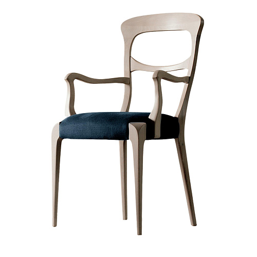 Chaise Capotavola Noix Grise avec Accoudoirs