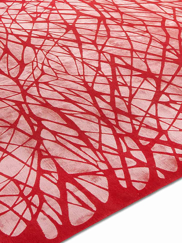 Tapis noué main de luxe Dresden Rouge