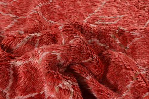 Tapis Berbère Rouge à Poil Long