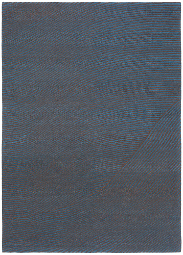 Tapis Ligne Ondulée 2 Bleu