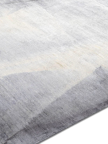Tapis noué main Argent