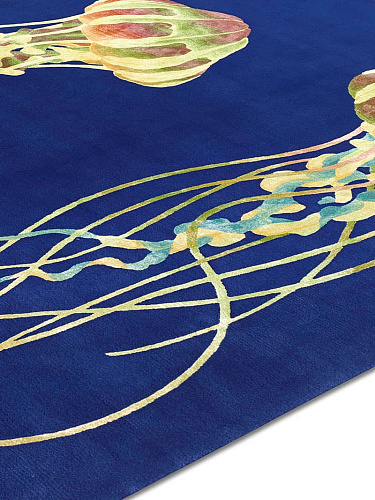 Tapis noué main Méduse