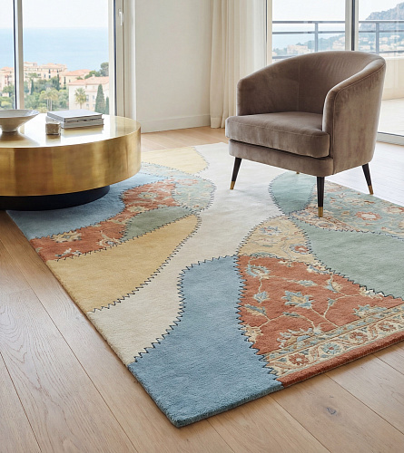 Tapis Pastel Collage Blue