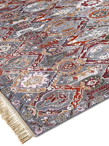 Tapis de luxe fait main KavaBagh Charbon