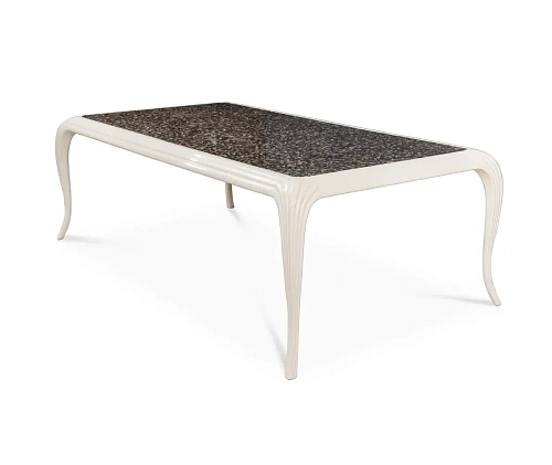 Table de Salle à Manger Merveille Plateau Plumes Exotiques