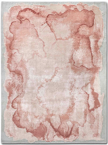 Tapis noué main de luxe Mono Rose