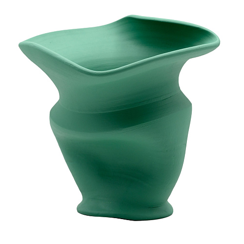 Vase Vert Sculpteur à la Main