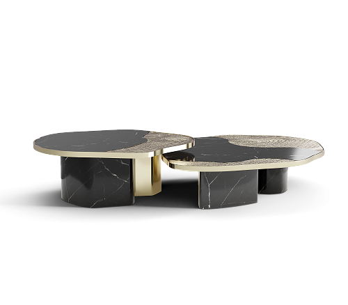 Set Tables Athena Noir & Or
