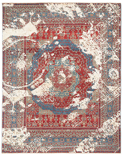 Tapis Mamluk Malena Rouge Soie Non Teintée