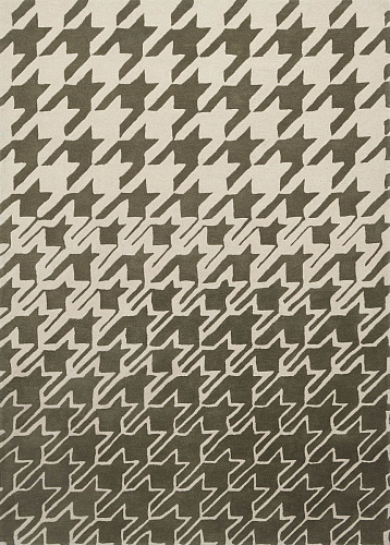Tapis Houndstooth Gris