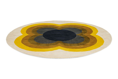 Tapis Rond Sunflower Jaune 060006