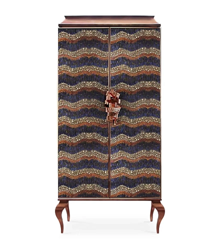 Armoire Divine Plumes de Paon & Faisan Violette