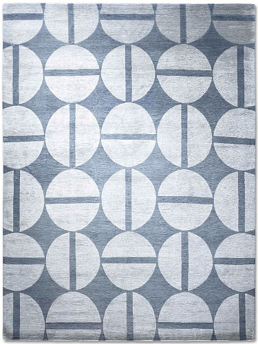 Tapis noué main Argent