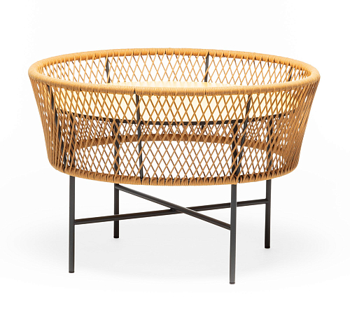 Table Basse de Jardin Ronde Jaune Tamburo ME