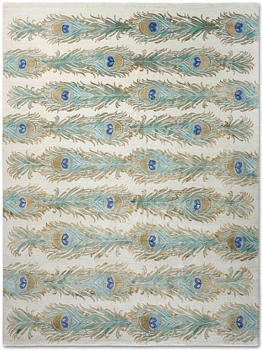 Tapis de luxe fait main Plumes Lane