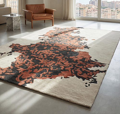 Tapis contemporain Rust Fragment