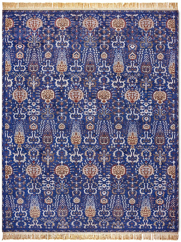 Tapis de luxe fait main Isfahan Bleu