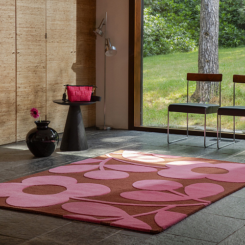 Tapis design en laine Sprig Stem Paprika 063900