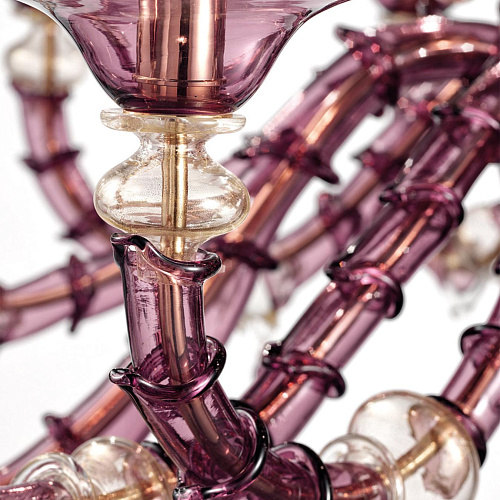 Lustre classique en verre de Murano violet