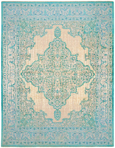 Tapis Tabriz Fashion Double Vendetta Aqua Rose