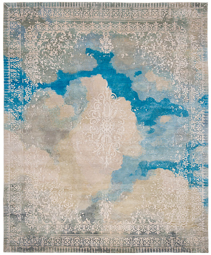 Tapis Ferrara Nuage Spécial Rocked Blanc Bleu