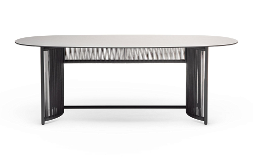 Table de Jardin Ovale Anthracite Altana T-OV