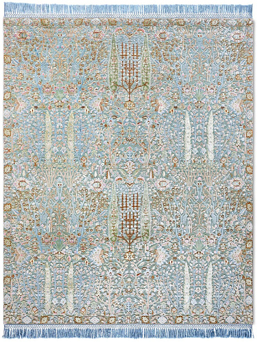 Tapis de luxe Jardin de Pins Bleu