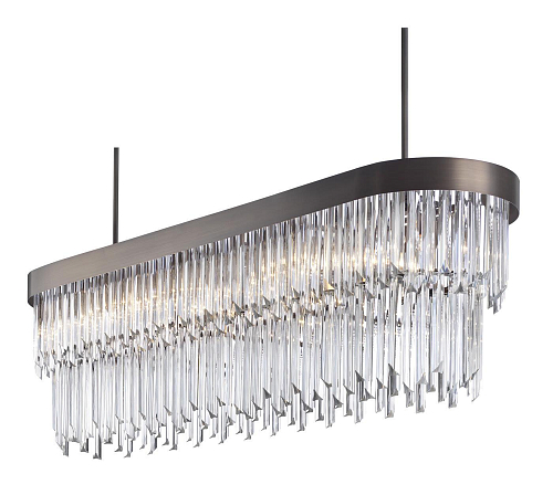 Lustre Ovale Contemporain en Verre de Murano