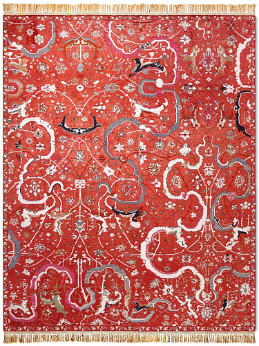 Tapis de luxe Tabriz Rouge