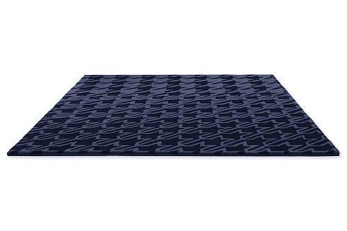 Tapis Houndstooth Bleu Foncé