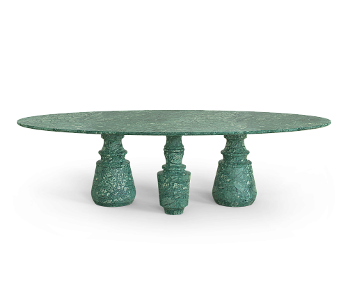 Grande Table Ovale Guatemala Obsidienne