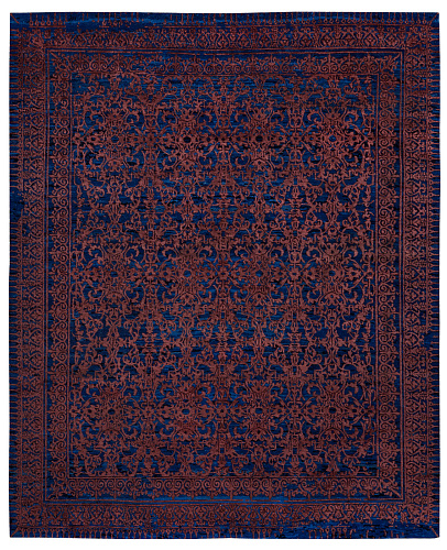 Tapis Ferrara Radi Petit Rocked Marron Bleu