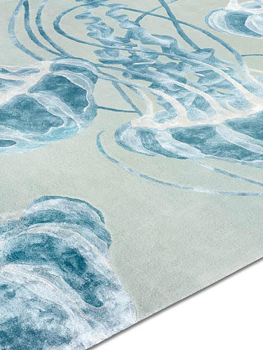 Tapis noué main Méduse