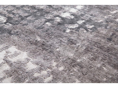 Tapis Abstrait Indien en Soie de Bambou