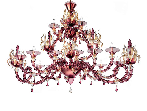 Lustre classique en verre de Murano violet