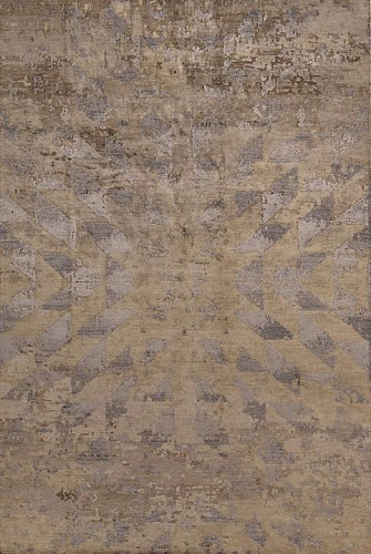 Tapis Abstrait Indien en Soie de Bambou