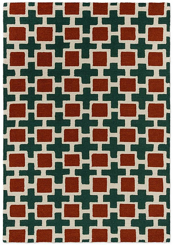 Tapis Hachure Rouille
