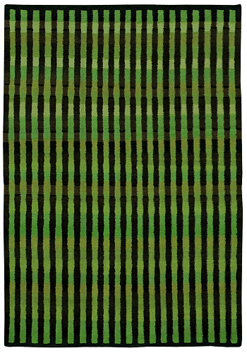 Tapis Gamba Rayures Verticales Noir Vert