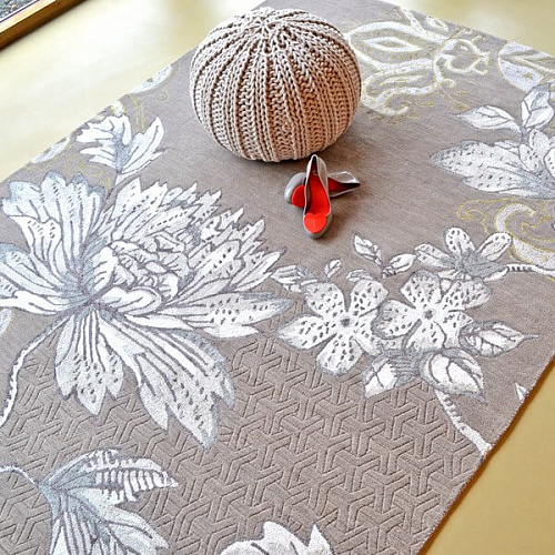 Tapis Fable Floral Gris 37504