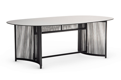 Table de Jardin Ovale Anthracite Altana T-OV